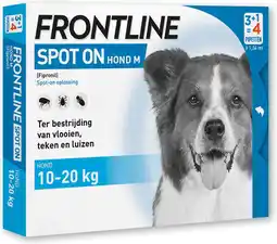Intratuin Frontline vlooiendruppels Spot On voor honden 10-20 kg 4 stuks aanbieding