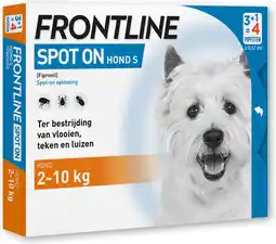Intratuin Frontline vlooiendruppels Spot On voor honden 2-10 kg 4 stuks aanbieding