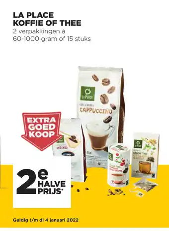 Jumbo La Place Koffie of thee 60-1000 gram aanbieding