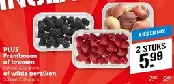 CoopCompact Plus frambozen of bramen of wilde perziken aanbieding