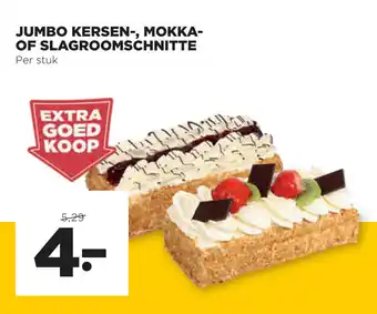 Jumbo Kersen-, Mokka-of Slagroomschnitte aanbieding