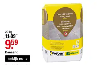 Karwei weber/beamix Dansand 20kg aanbieding