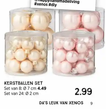 Xenos Kerstballen set 7 cm aanbieding