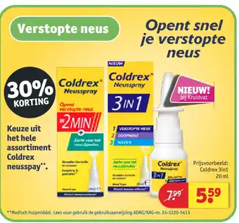 Kruidvat Keuze uit het hele assortiment Coldrex neusspay aanbieding