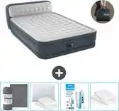 Praxis Intex Luchtbed - 2-Persoons - 152 x 236 x 86 cm - Grijs - Inclusief pomp - Accessoires CB19 aanbieding