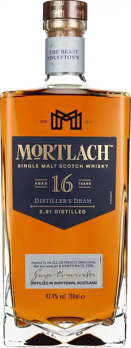 Drankdozijn Mortlach 16 years Single Malt 70CL aanbieding