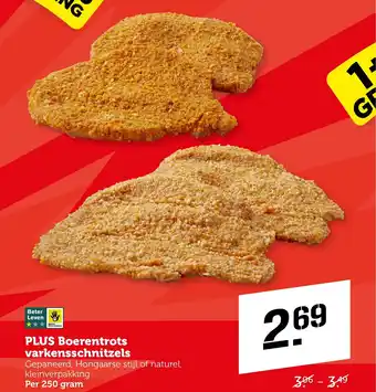 CoopCompact PLUS Boerentrots varkensschnitzels aanbieding