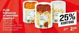 CoopCompact PLUS Italiaanse of wereldse maaltijd aanbieding