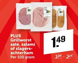 CoopCompact PLUS Grillworst saté, salami of slagers achterham aanbieding