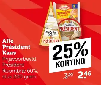 CoopCompact Alle Président Kaas aanbieding