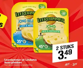 CoopCompact Leerdammer of Lindahls Kaas plakken aanbieding