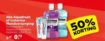 CoopCompact Alle Aquafresh of Listerine Mondverzorging aanbieding