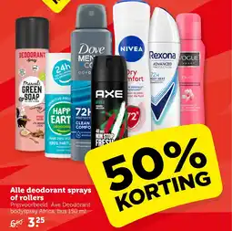 CoopCompact Alle deodorant sprays of rollers aanbieding