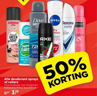 CoopCompact Alle deodorant sprays of rollers aanbieding