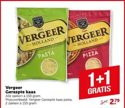 CoopCompact Vergeer Geraspte kaas aanbieding