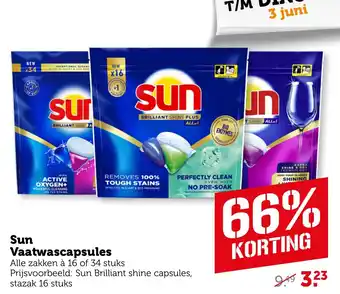 CoopCompact Sun Vaatwascapsules aanbieding