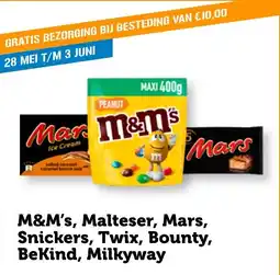 CoopCompact M&M's, Malteser, Mars, Snickers, Twix, Bounty, BeKind, Milkyway aanbieding