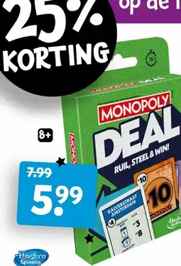 Intertoys MONOPOLY DEAL RUIL, STEEL & WIN! aanbieding