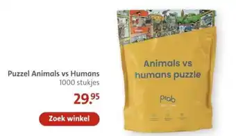 Bruna Puzzel Animals vs Humans aanbieding