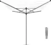 Bol.com Brabantia Lift-O-Matic Droogmolen met Grondanker - 40 m - Zilvergrijs aanbieding