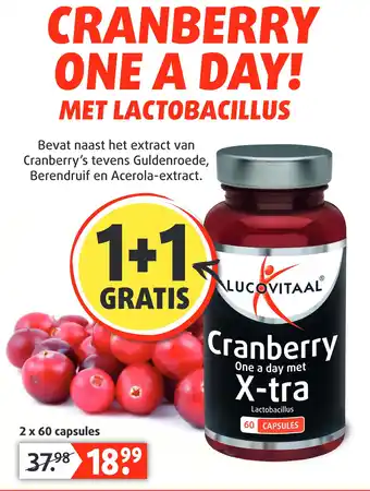 Lucovitaal CRANBERRY ONE A DAY! aanbieding