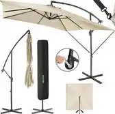 Praxis tectake - Parasol Apollon met slinger 2,5 x 2,5 m - Beige aanbieding