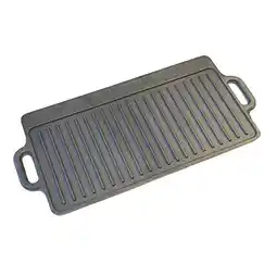 Bol.com Gietijzeren Grillplaat Dubbelzijdig - 45cm x 23cm - KitchenCraft | Cast Iron aanbieding