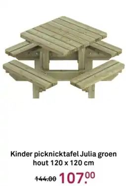 Karwei Kinder picknicktafel Julia groen hout aanbieding
