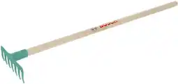 Bol.com Klein Toys Bosch tuin speelgoedhark - 15x7x73 cm - incl. houten steel en ophangoog - groen aanbieding