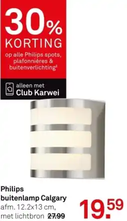 Karwei Philips buitenlamp Calgary aanbieding