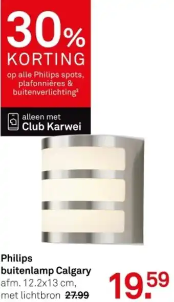 Karwei Philips buitenlamp Calgary aanbieding
