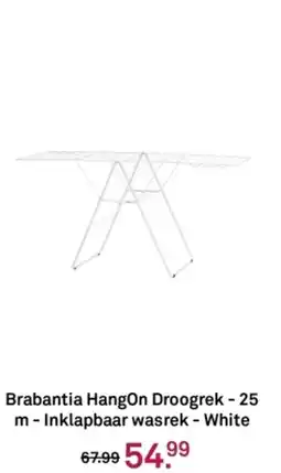 Karwei Brabantia HangOn Droogrek 25 m Inklapbaar wasrek - White aanbieding