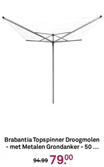 Karwei Brabantia Topspinner Droogmolen aanbieding
