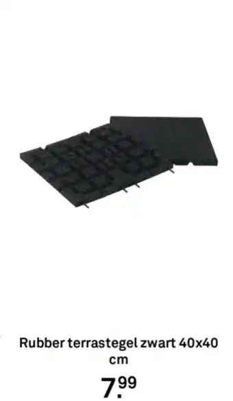 Karwei Rubber terrastegel zwart aanbieding