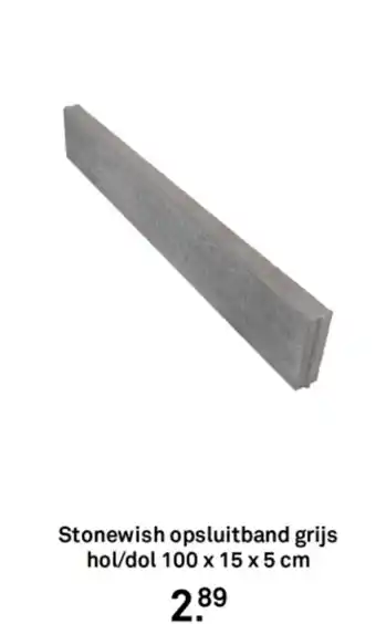 Karwei Stonewish opsluitband grijs hol/dol aanbieding