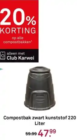 Karwei Compostbak zwart kunststof aanbieding