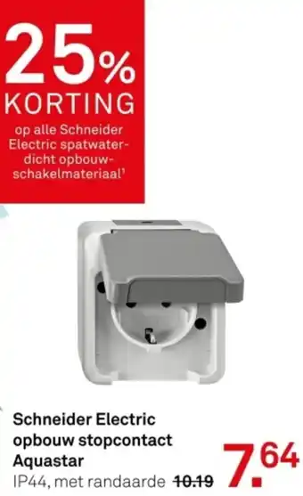 Karwei Schneider Electric opbouw stopcontact Aquastar aanbieding