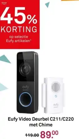 Karwei Eufy Video Deurbel C211/C220 met Chime aanbieding