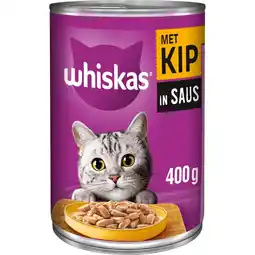 Albert Heijn Whiskas Adult 1+ jaar kip in saus aanbieding