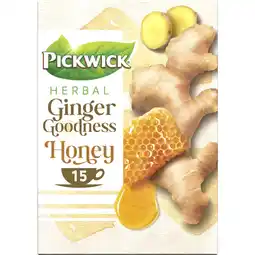 Albert Heijn Pickwick Herbal ginger goodness honey aanbieding