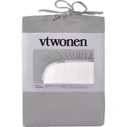 Albert Heijn vtwonen 2 persoons hoeslaken met band grijs aanbieding