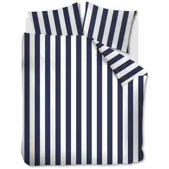 Albert Heijn vtwonen 2-persoons dekbedovertrek streep blauw aanbieding