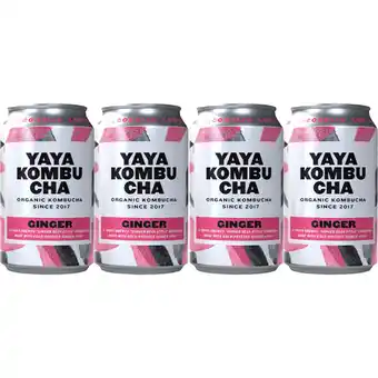 Albert Heijn YAYA Kombucha ginger 4-pack aanbieding