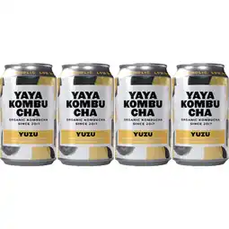 Albert Heijn YAYA Kombucha yuzu 4-pack aanbieding