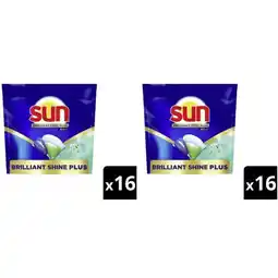 Albert Heijn Sun Brilliant Shine Vaatwascapsules 2-pack aanbieding