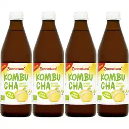 Albert Heijn Zonnatura Kombucha gember 4-pack aanbieding