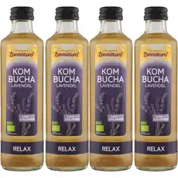 Albert Heijn Zonnatura Kombucha lavendel 4-pack aanbieding