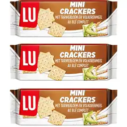 Albert Heijn LU Mini crackers tarwebl & volkmeel 3-pack aanbieding