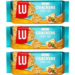 Albert Heijn LU Mini crackers zout 3-pack aanbieding