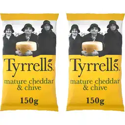 Albert Heijn Tyrrells Mature cheddar & chive 2-pack aanbieding